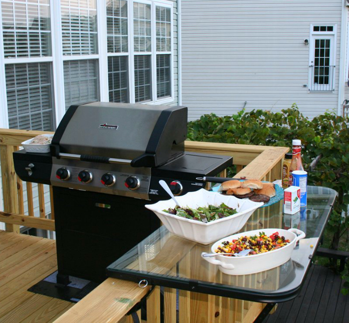 Deckmate Deck Rail Tray Adds Tabletop Space to your Balcony GetdatGadget