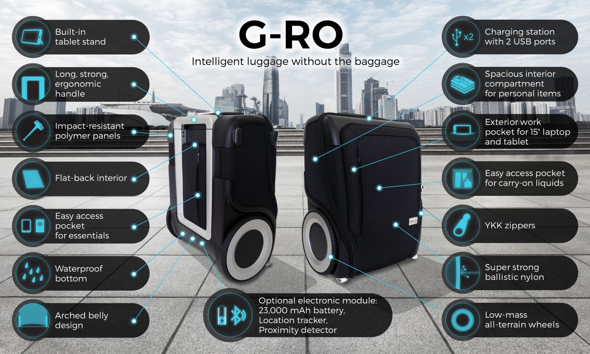GRO Revolutionizes the CarryOn Luggage GetdatGadget