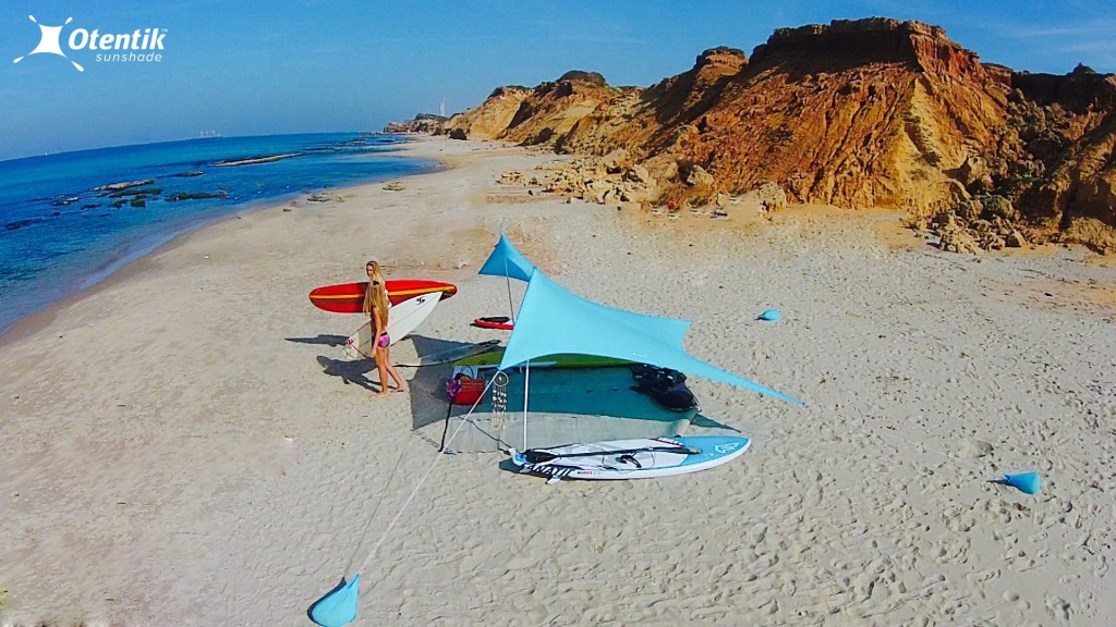 Otentik SunShade Beach Tent the Size of a Rolledup Towel