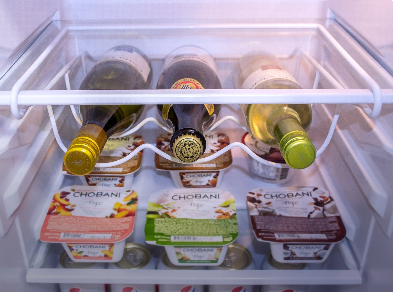 Sorbus Fridge Wine Rack Maximizes Fridge Storage Space GetdatGadget